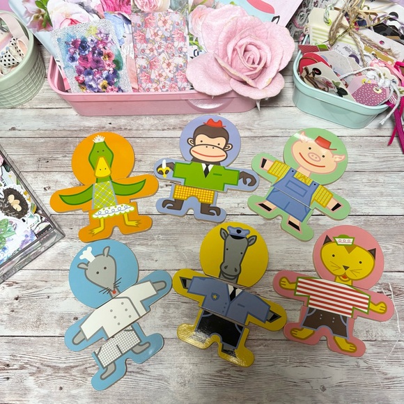 Wooden Mix & Match Animal Dress Up Puzzle Children’s Toy With Case Creative Play - Picture 10 of 12